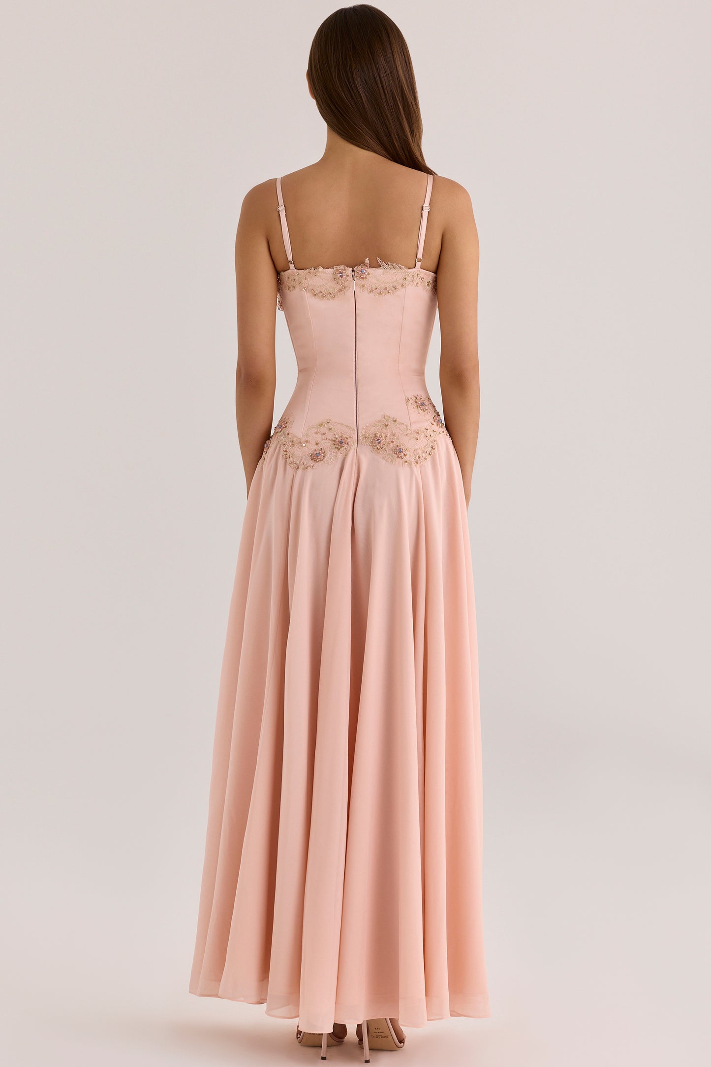 Saloma Blush Maxi Dress - Back