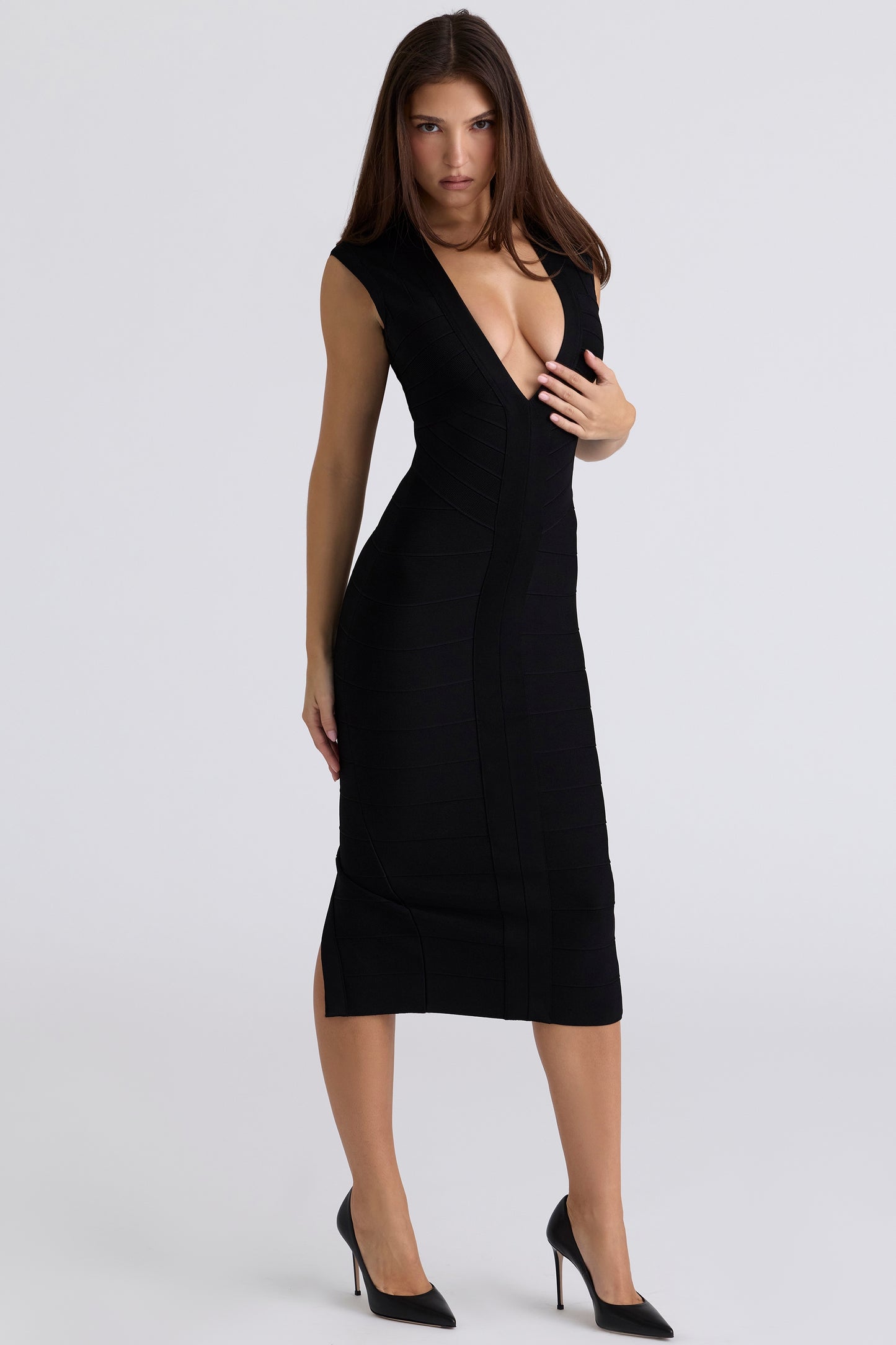 The Super Plunge Bandage Midi Dress
