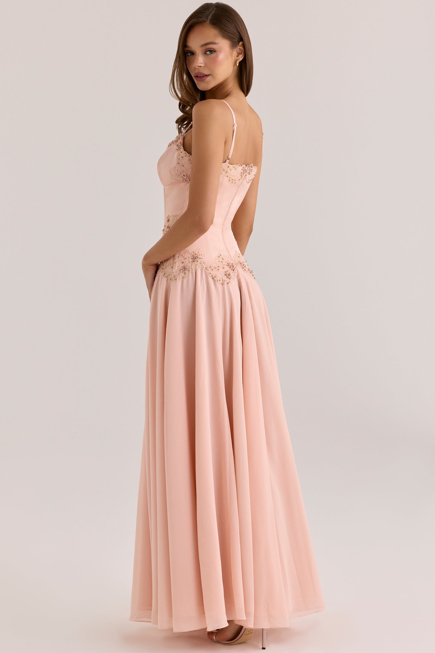 Saloma Blush Maxi Dress - Side 2