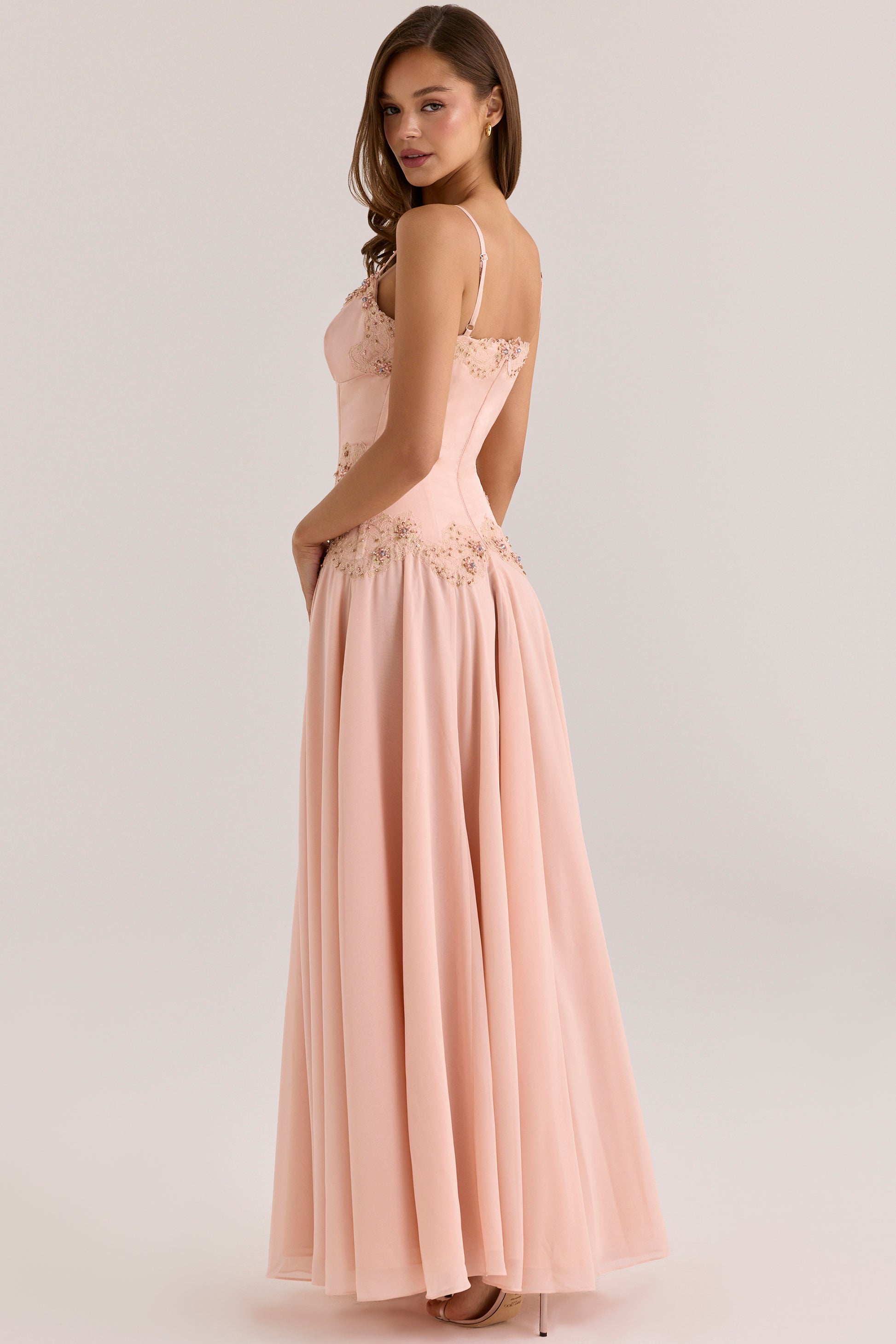Saloma Blush Maxi Dress - Side 2