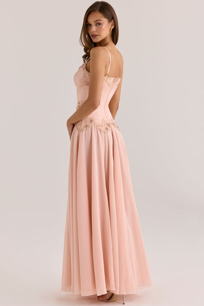 Saloma Blush Maxi Dress - Side 2