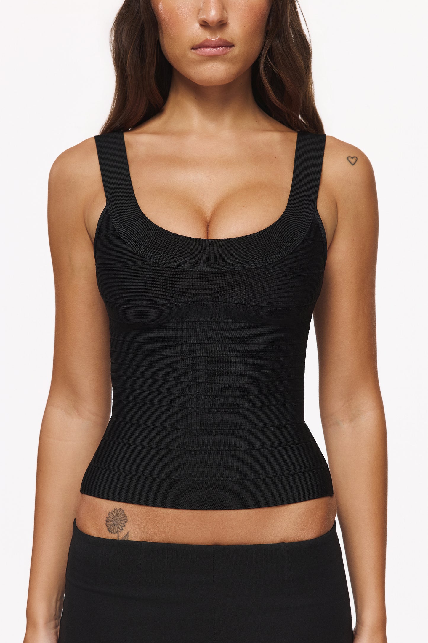 The OG Black Scoop Neck Bandage Top