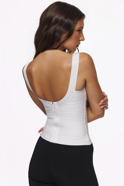 The OG True White Scoop Neck Bandage Top