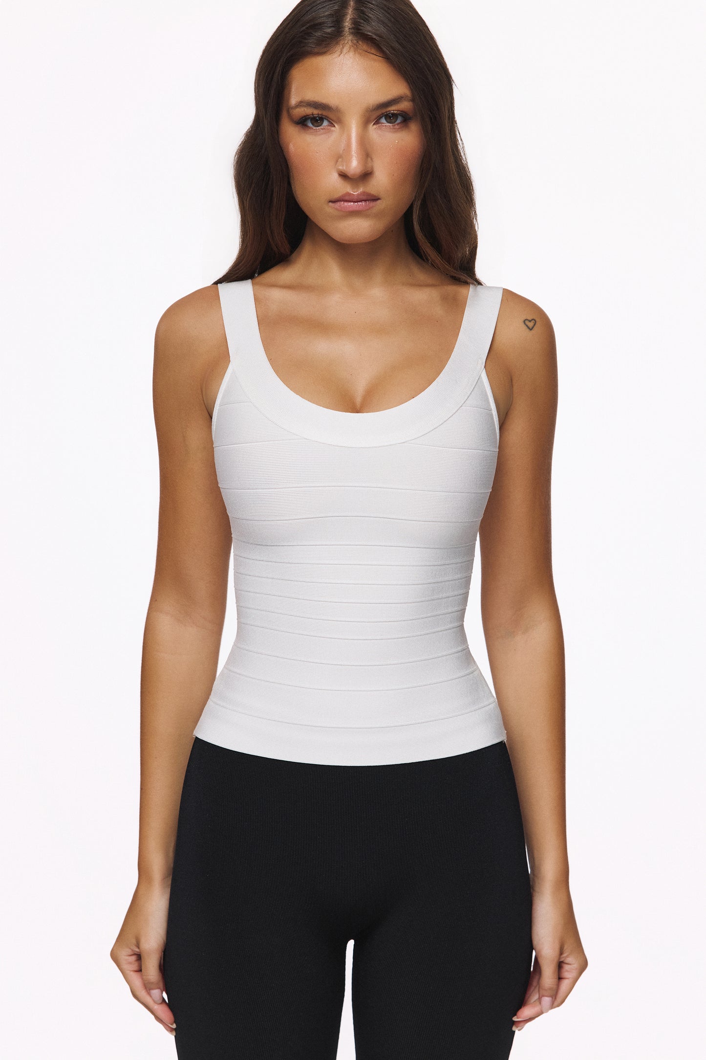 The OG True White Scoop Neck Bandage Top